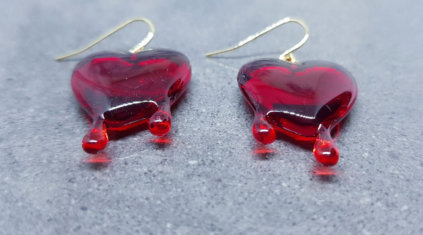 Red Heart Earring