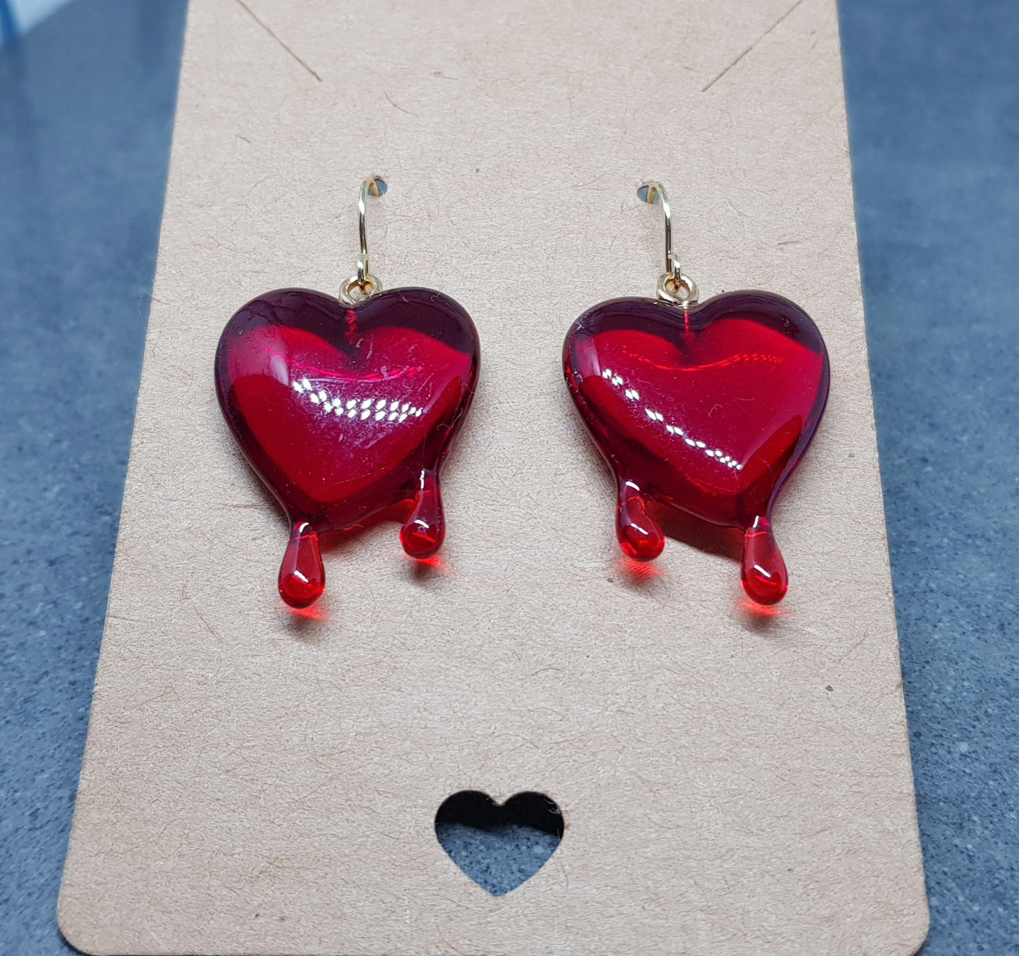 Red Heart Earring