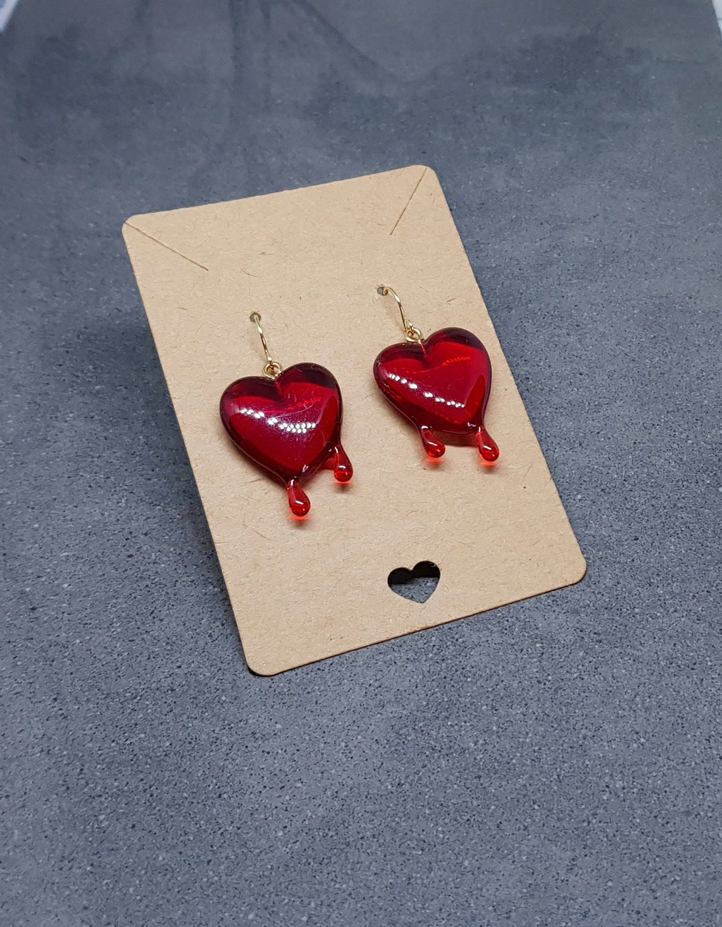 Red Heart Earring