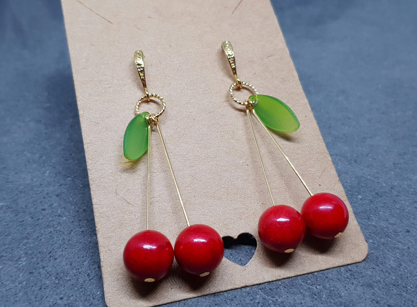 Glass Cherry Earrings