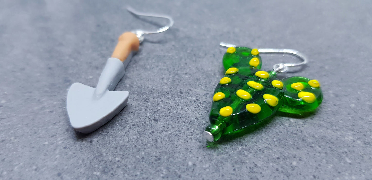 Glass Cactus Earrings