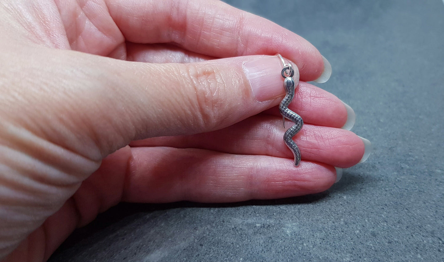 Silver Plated Snake Earrings