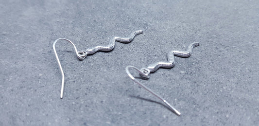 Silver Plated Snake Earrings