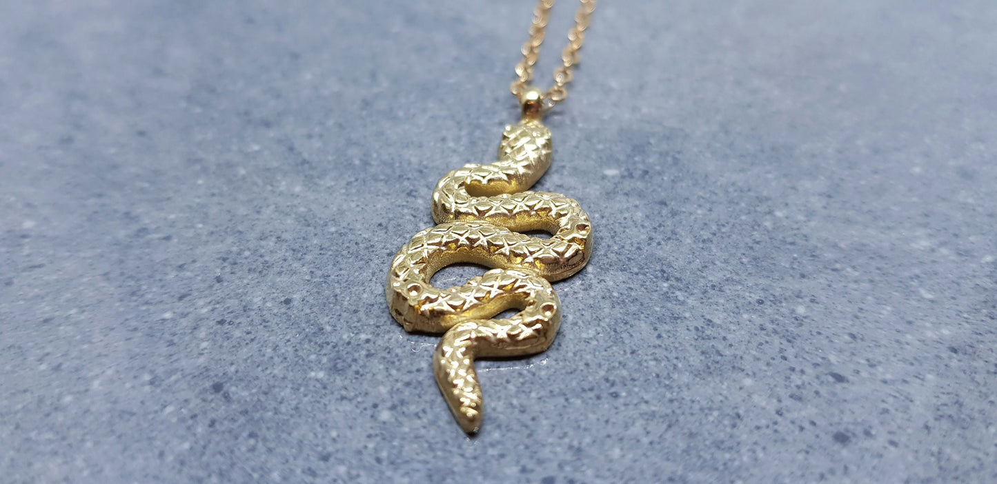 Gold Plated Snake Necklace