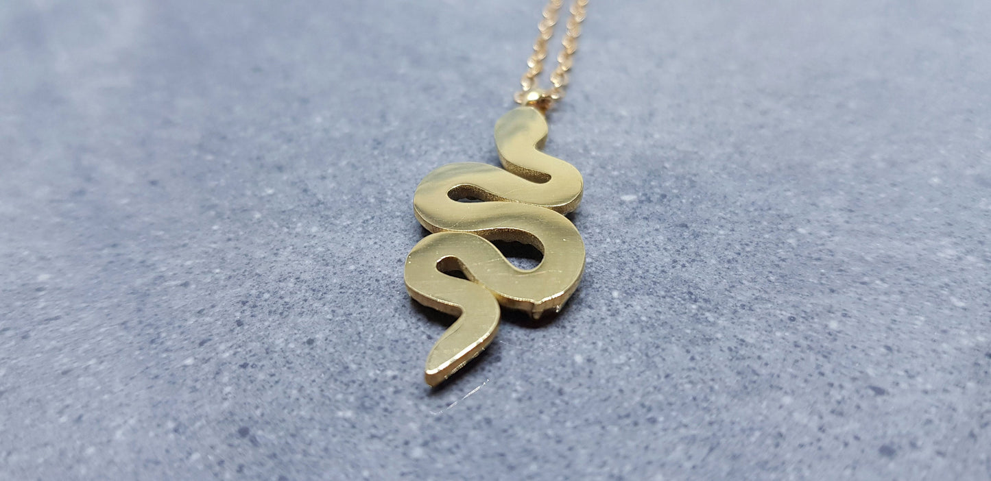 Gold Plated Snake Necklace