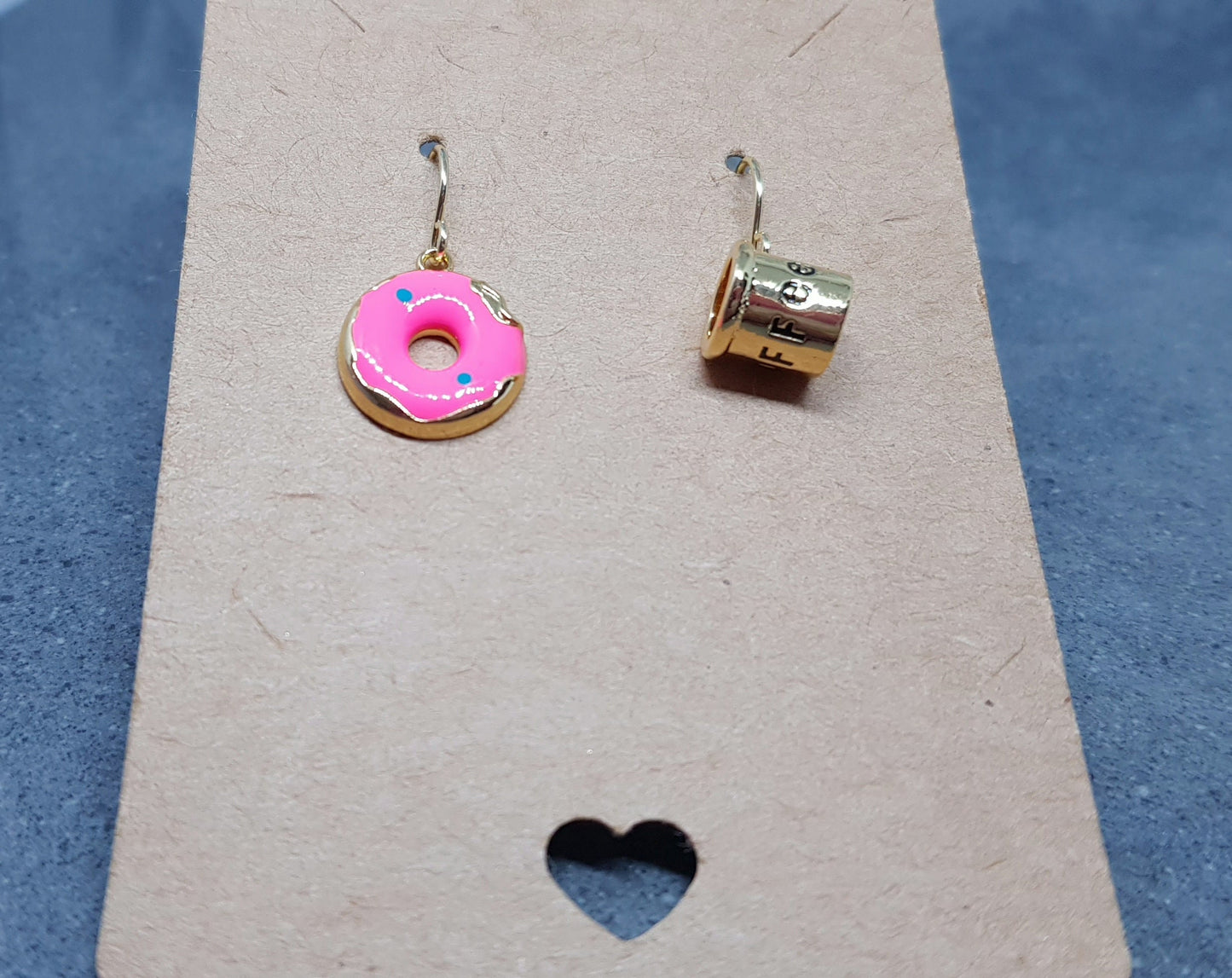 Coffee Cup and Donut Earrings