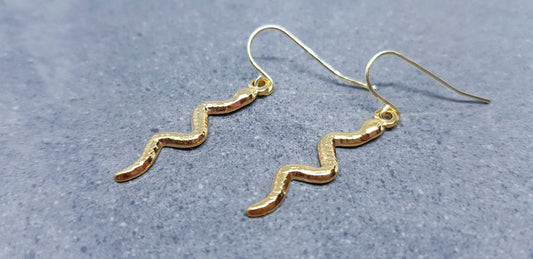 Gold Plated Snake Earrings