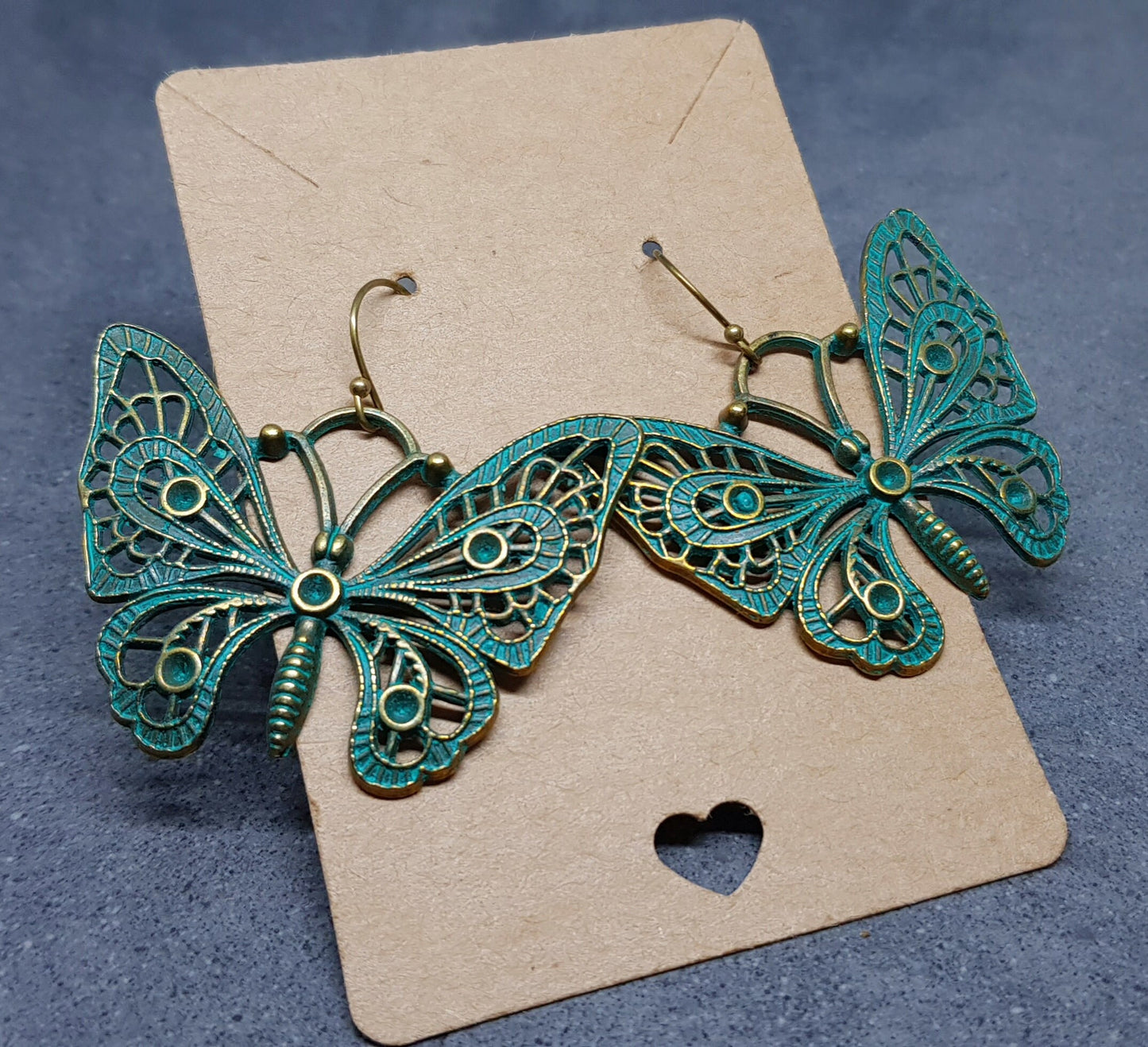 Antique Plated Butterfly Earrings