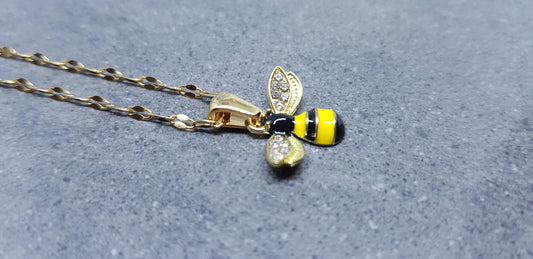 Crystal Rhinestone Bee Necklace