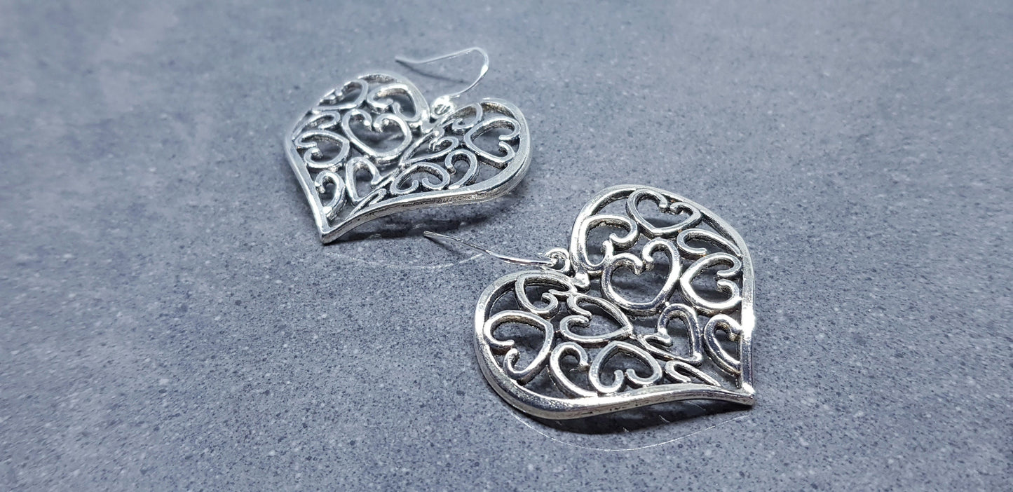 Large Heart Earrings