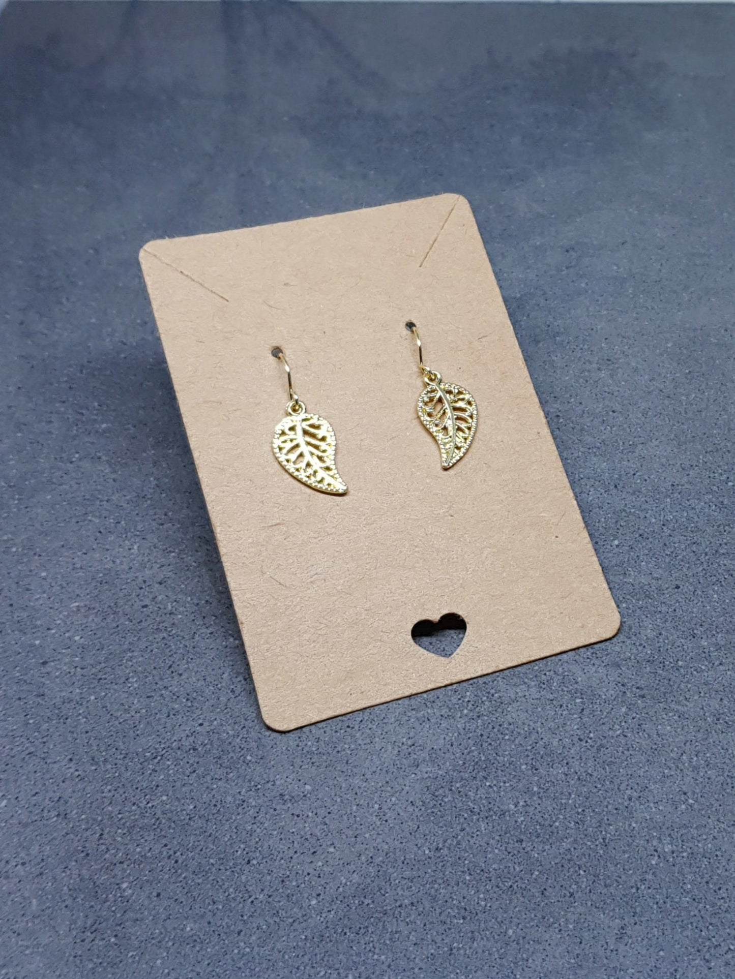 Gold Plated Filigree Leaf Earrings