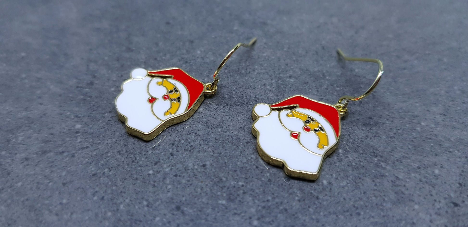 Father Christmas Earrings, Hypoallergenic Ear Wires, Santa Earrings, Christmas Earrings, Christmas Jewellery, Stainless Steel Earrings