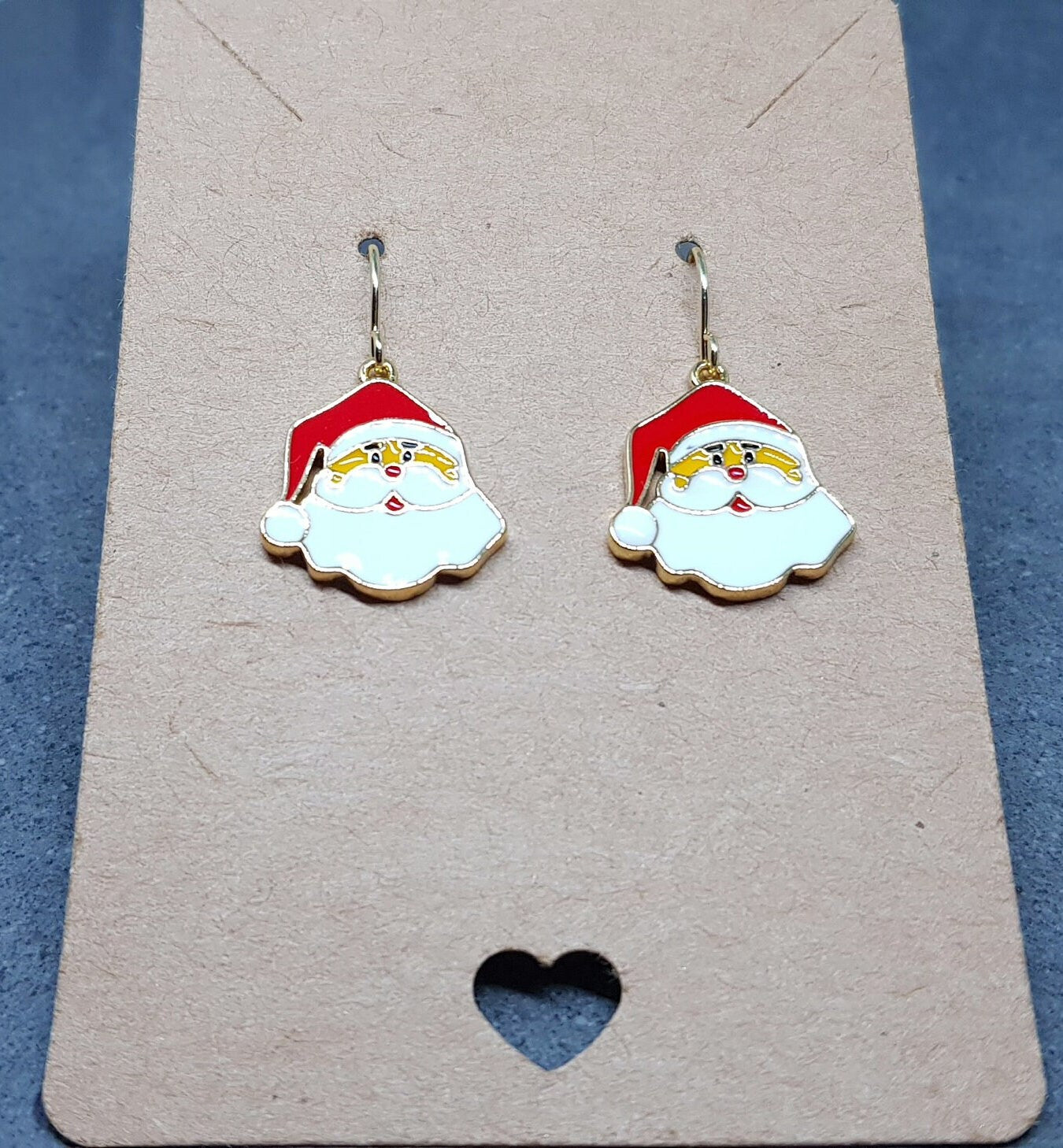 Father Christmas Earrings, Hypoallergenic Ear Wires, Santa Earrings, Christmas Earrings, Christmas Jewellery, Stainless Steel Earrings