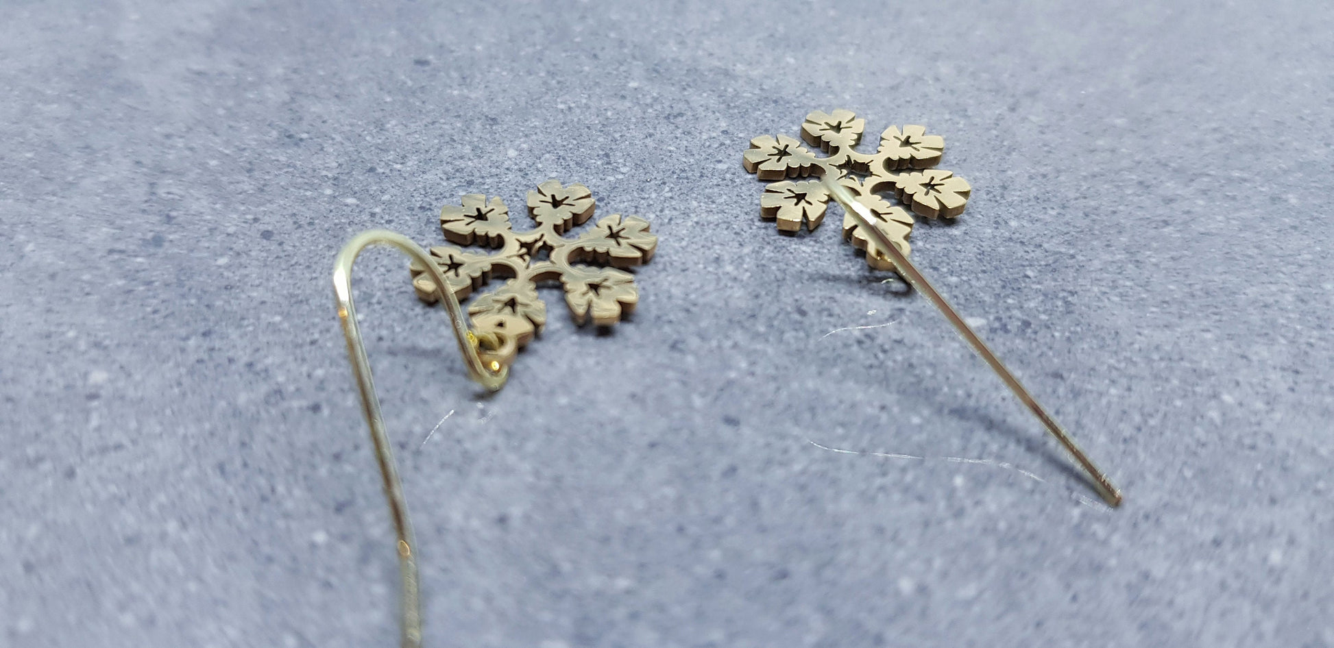 Snowflake Earrings, Christmas Earrings, Hypoallergenic Ear Wires, Festive Earrings, Stainless Steel, Winter Jewellery