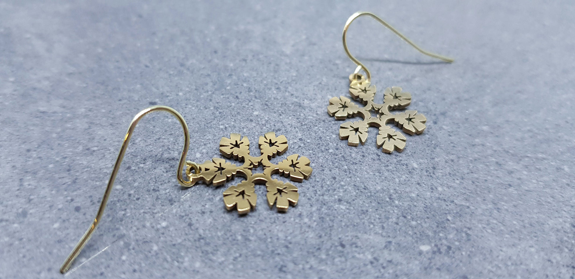 Snowflake Earrings, Christmas Earrings, Hypoallergenic Ear Wires, Festive Earrings, Stainless Steel, Winter Jewellery