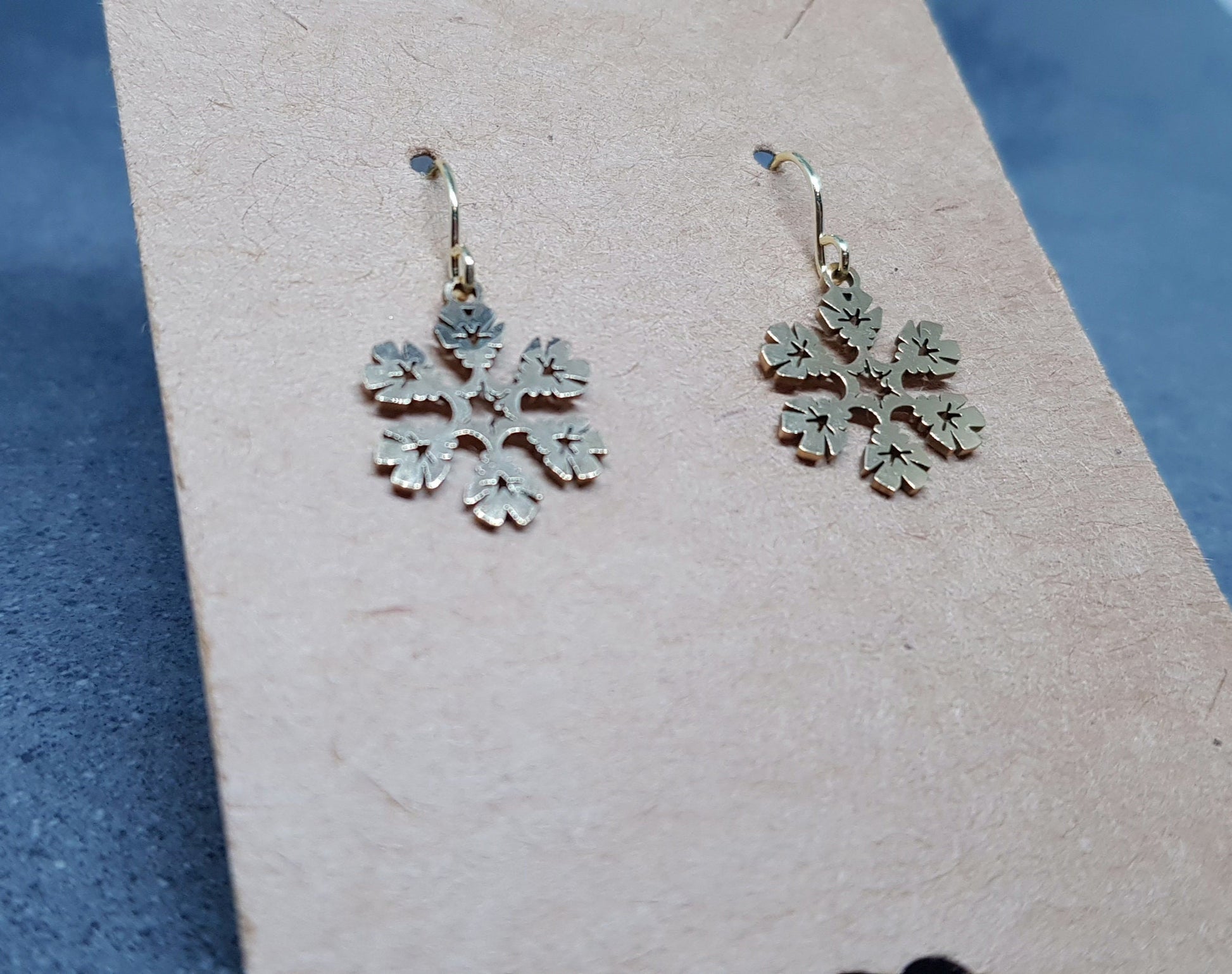 Snowflake Earrings, Christmas Earrings, Hypoallergenic Ear Wires, Festive Earrings, Stainless Steel, Winter Jewellery