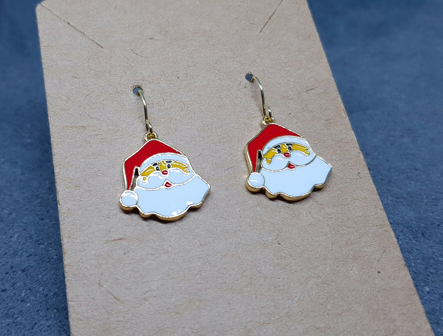 Father Christmas Earrings, Hypoallergenic Ear Wires, Santa Earrings, Christmas Earrings, Christmas Jewellery, Stainless Steel Earrings