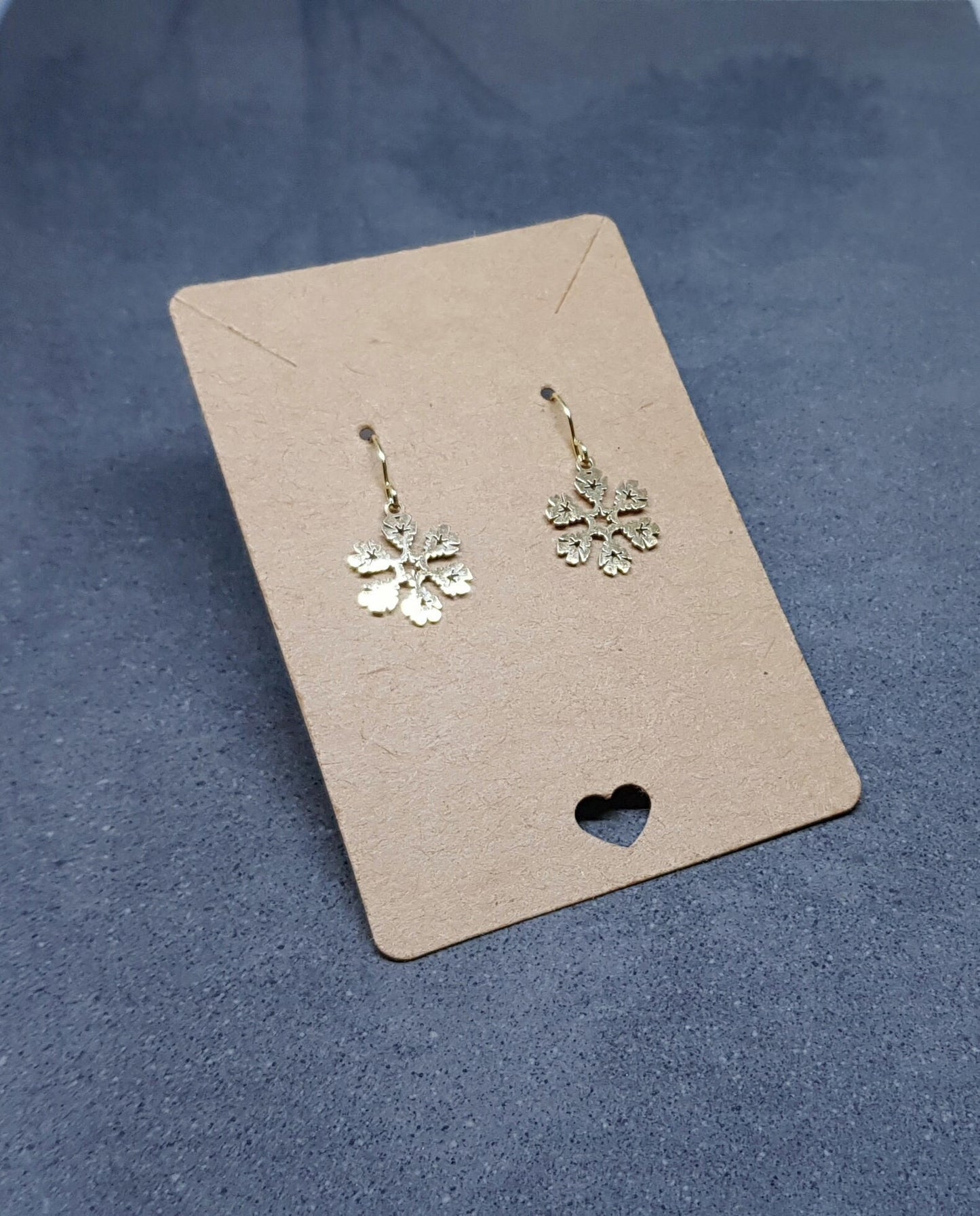 Snowflake Earrings, Christmas Earrings, Hypoallergenic Ear Wires, Festive Earrings, Stainless Steel, Winter Jewellery