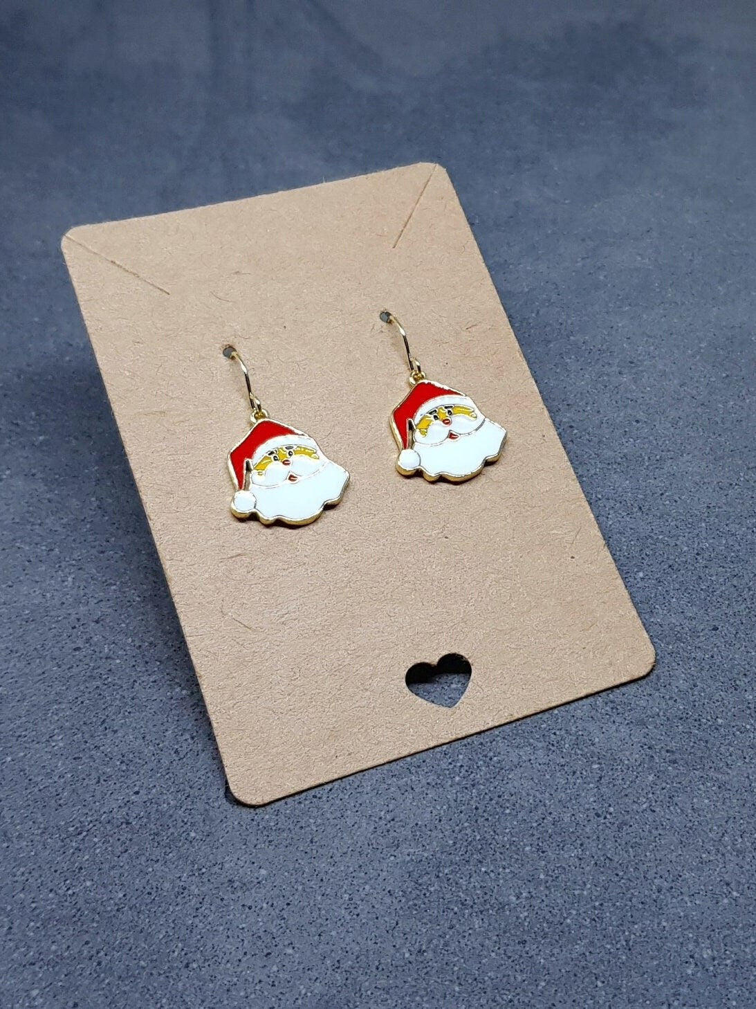 Father Christmas Earrings, Hypoallergenic Ear Wires, Santa Earrings, Christmas Earrings, Christmas Jewellery, Stainless Steel Earrings