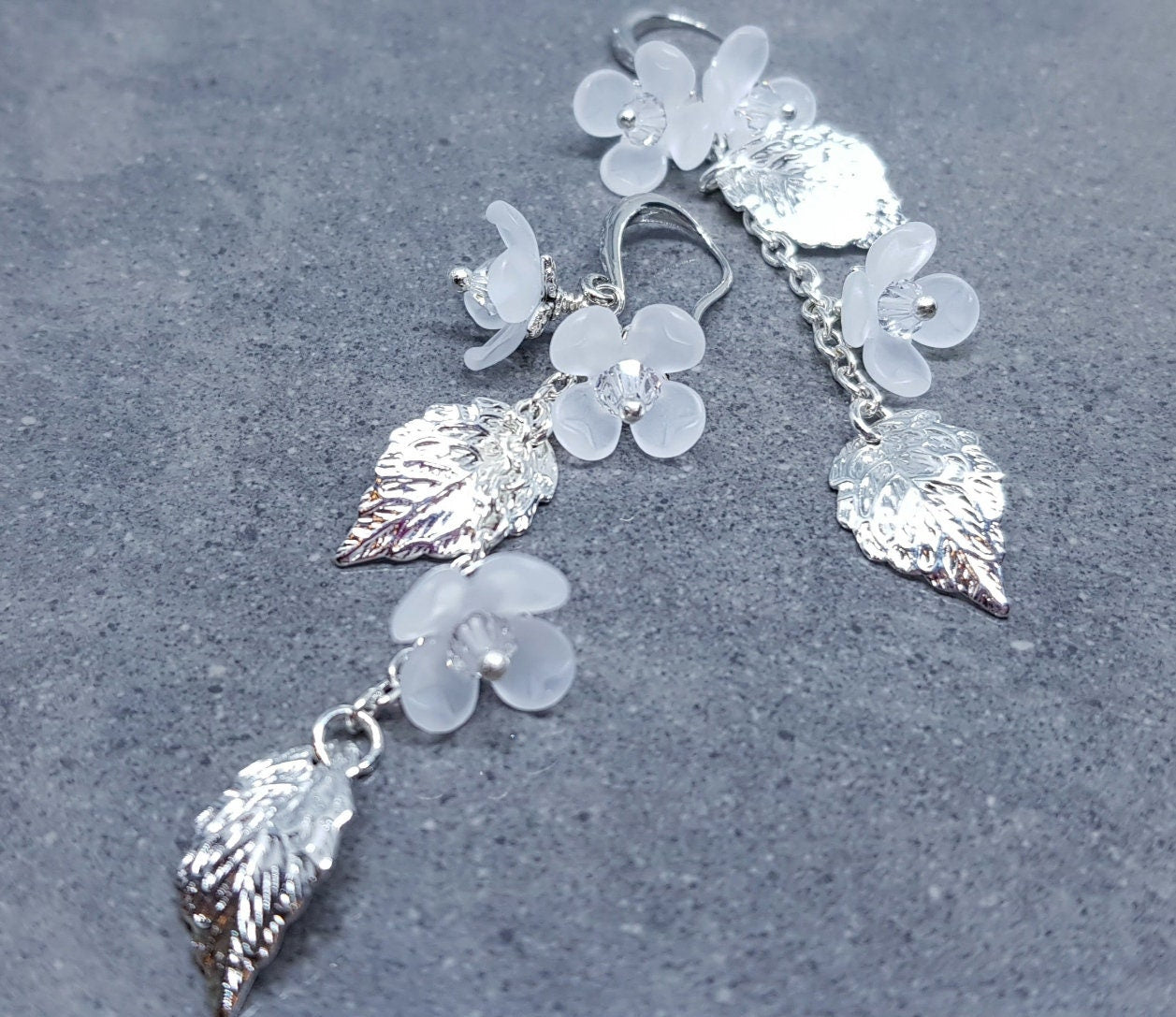 Flower Earrings, Clear PRIMERO Crystals®, Hypoallergenic Ear Wires, Special Occasion Earrings, Crystal Flower Earrings