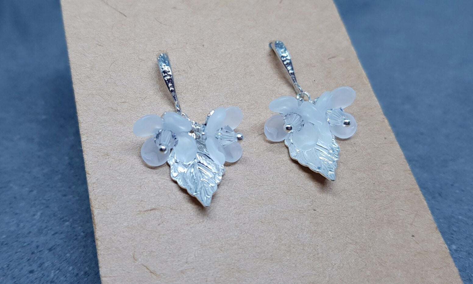 Flower Earrings, Clear PRIMERO Crystals®, Hypoallergenic Ear Wires, Special Occasion Earrings, Crystal Flower Earrings