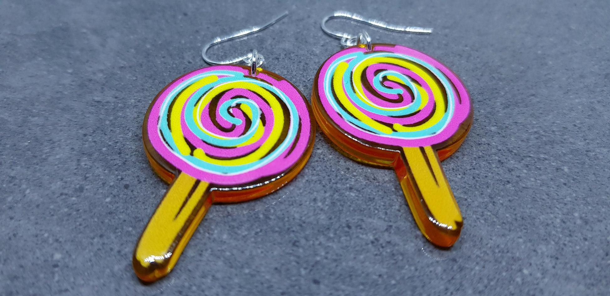 Lollipop Earrings, Choice of Ear Wires, Lollipop Jewelry, Sweet Earrings, Super Cute Earrings, Candy Gifts