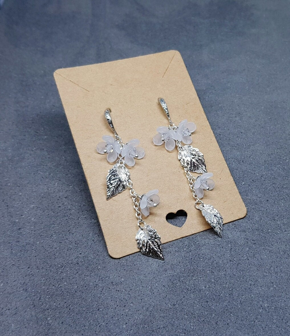 Flower Earrings, Clear PRIMERO Crystals®, Hypoallergenic Ear Wires, Special Occasion Earrings, Crystal Flower Earrings