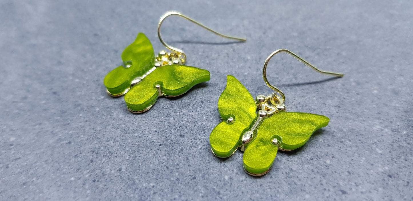 Butterfly Earrings, Hypoallergenic Ear Wires, Butterfly Lover Earrings