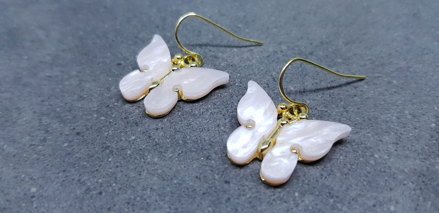 Butterfly Earrings, Hypoallergenic Ear Wires, Butterfly Lover Earrings