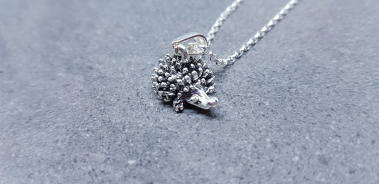 Hedgehog Necklace, Choice of Chain, Wildlife Jewelry, Novelty Necklace, Hog Necklaces