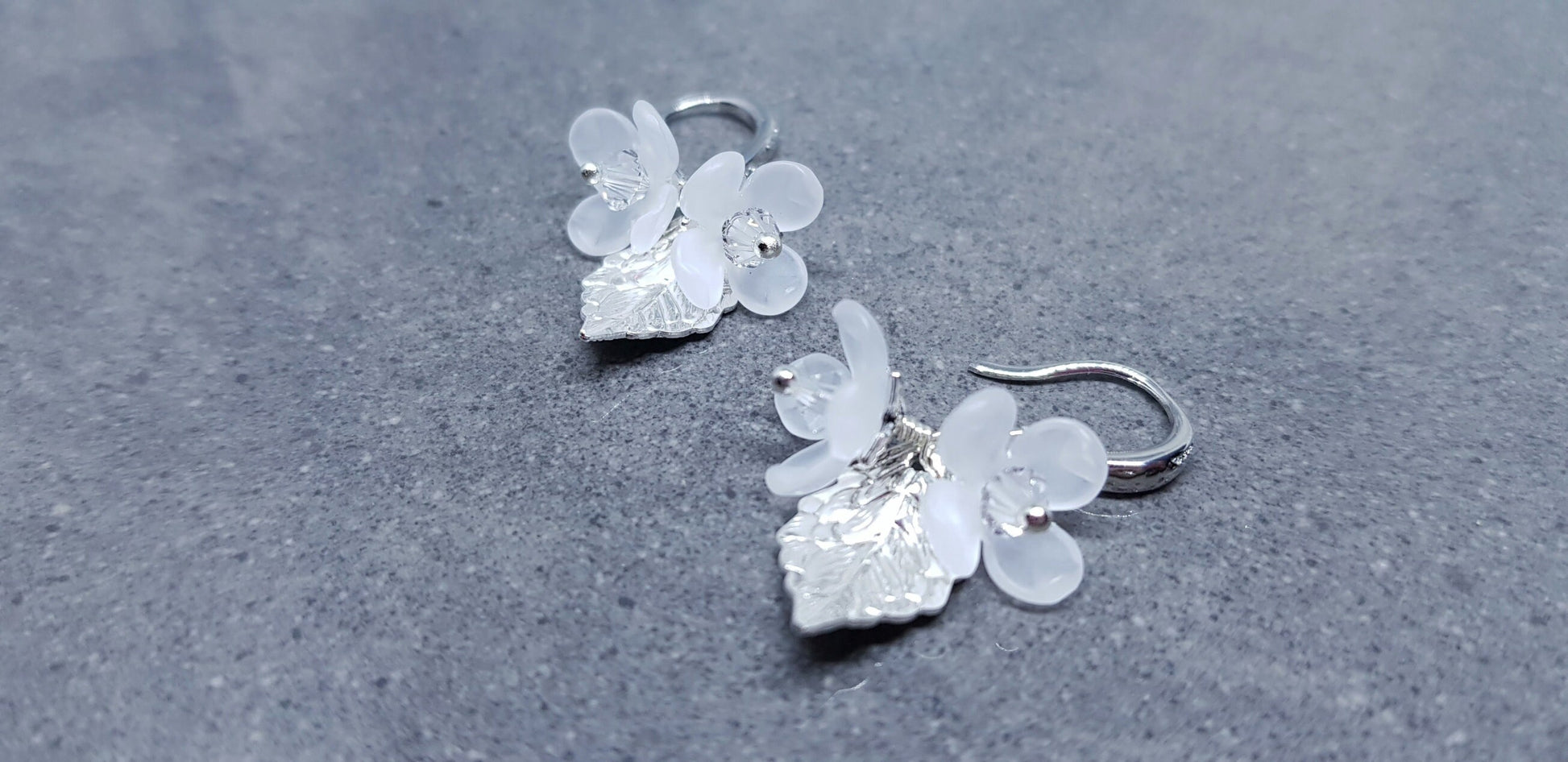 Flower Earrings, Clear PRIMERO Crystals®, Hypoallergenic Ear Wires, Special Occasion Earrings, Crystal Flower Earrings