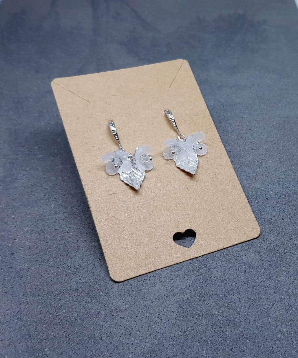 Flower Earrings, Clear PRIMERO Crystals®, Hypoallergenic Ear Wires, Special Occasion Earrings, Crystal Flower Earrings