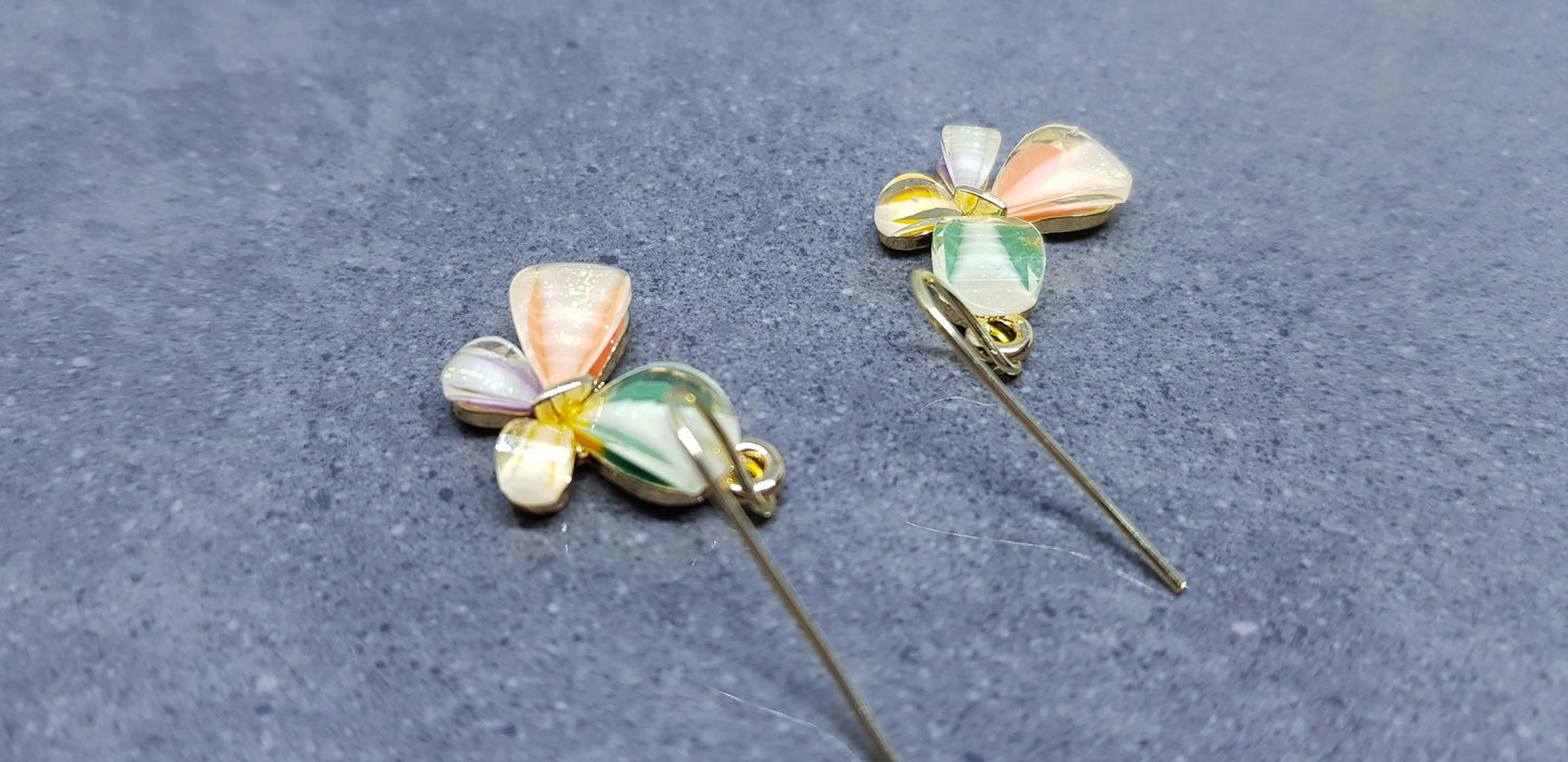 Butterfly Earrings, Choice of Ear Wires, Butterfly Gifts, Summer Jewelry, Multicoloured Pastels