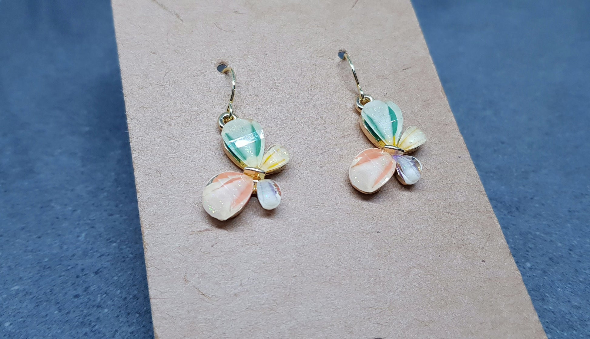 Butterfly Earrings, Choice of Ear Wires, Butterfly Gifts, Summer Jewelry, Multicoloured Pastels